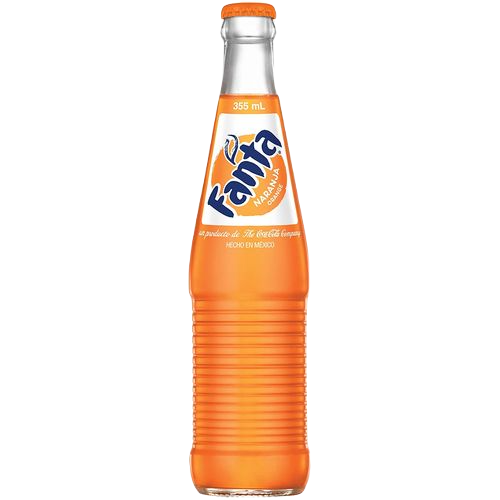 Mexican Fanta Orange Glass 12oz/24ct