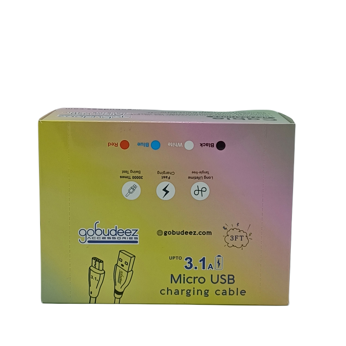 Gobudeez Micro USB  3FT 12ct