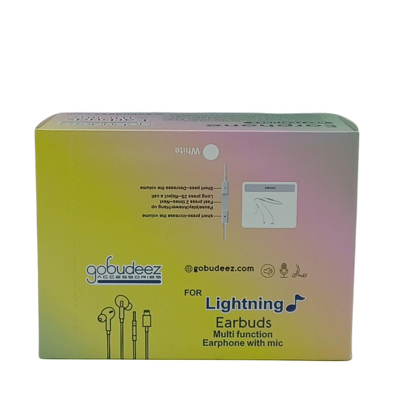 Gobudeez iPhone Earbuds Lightening 12ct