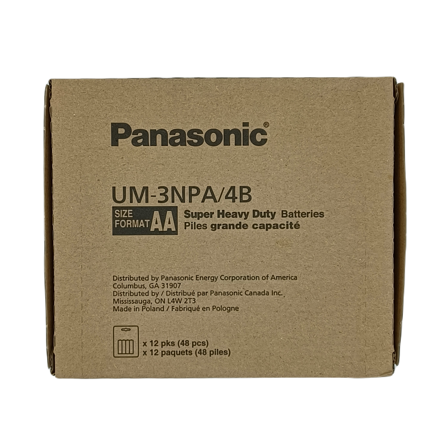 Panasonic AA 4pk/12ct Batteries