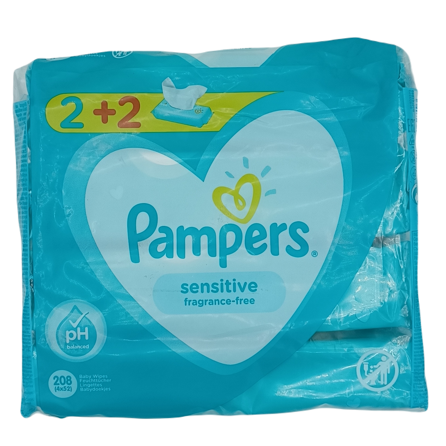 Pampers Sensitive Fragrance Wipes 4ct