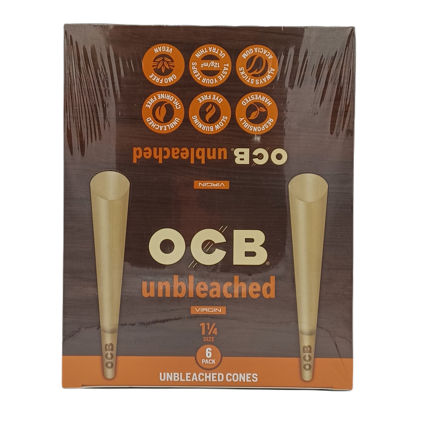OCB Unbleached Cone 1.25 6/32ct