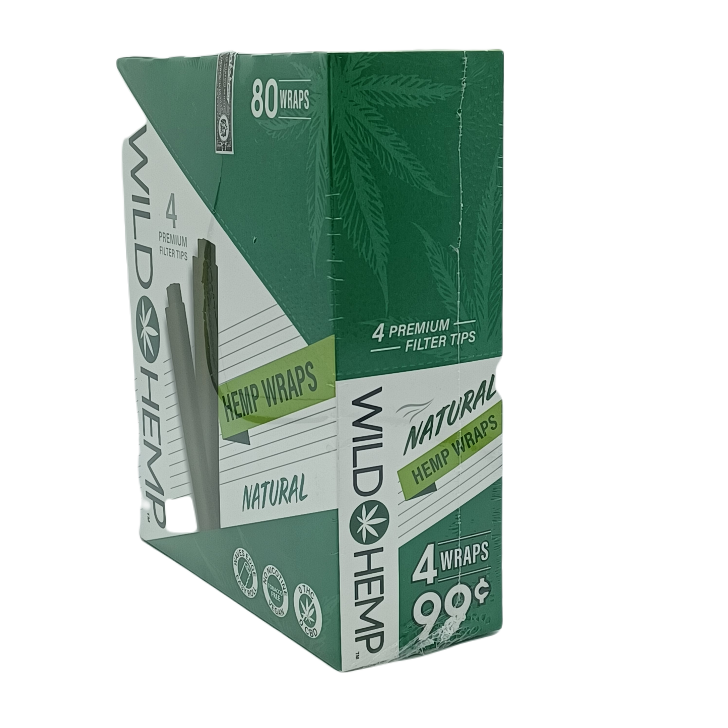 Wild Hemp Natural Wraps 4/99c 20ct