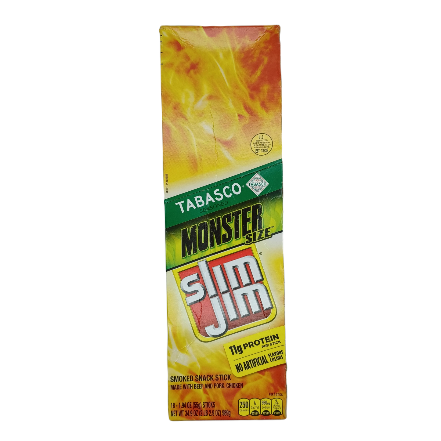 Slim Jim Monster Tabasco 18ct