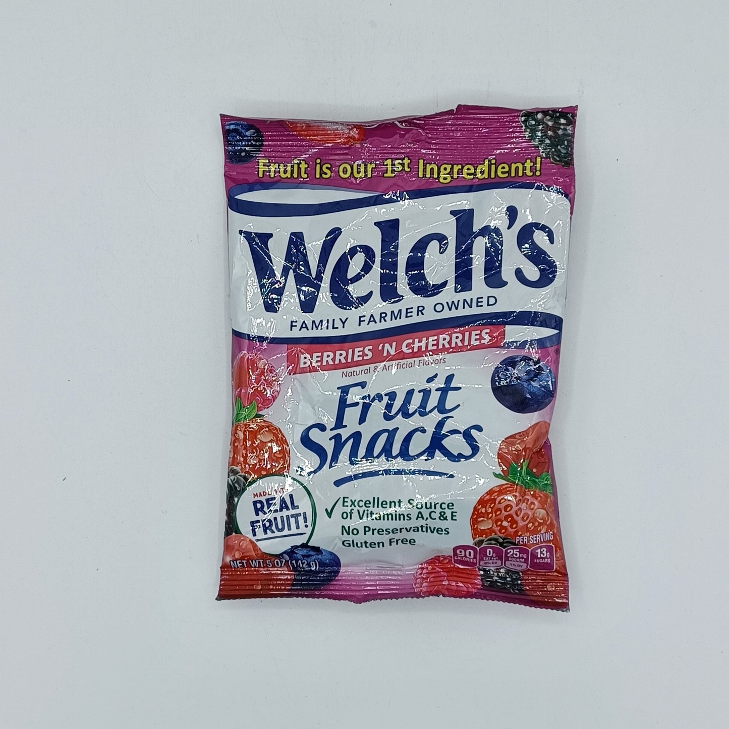 Welchs Fruit Snacks Berries N Cherries 5oz PEG