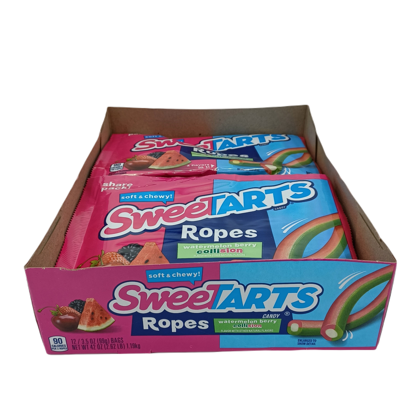 SweetTarts Ropes Watermln Berry Collisn 3.5oz/12ct