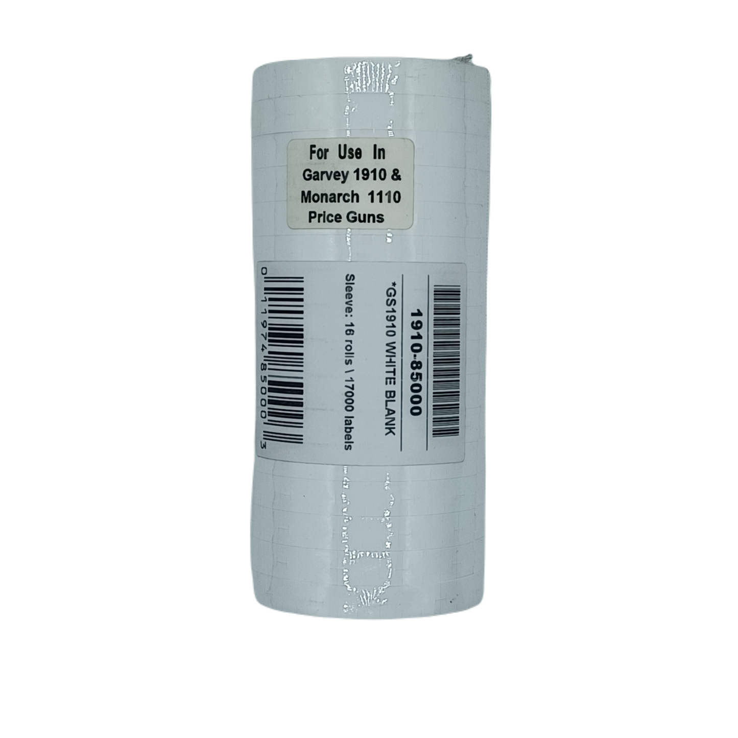 Label 1910 white 16 rolls/tube