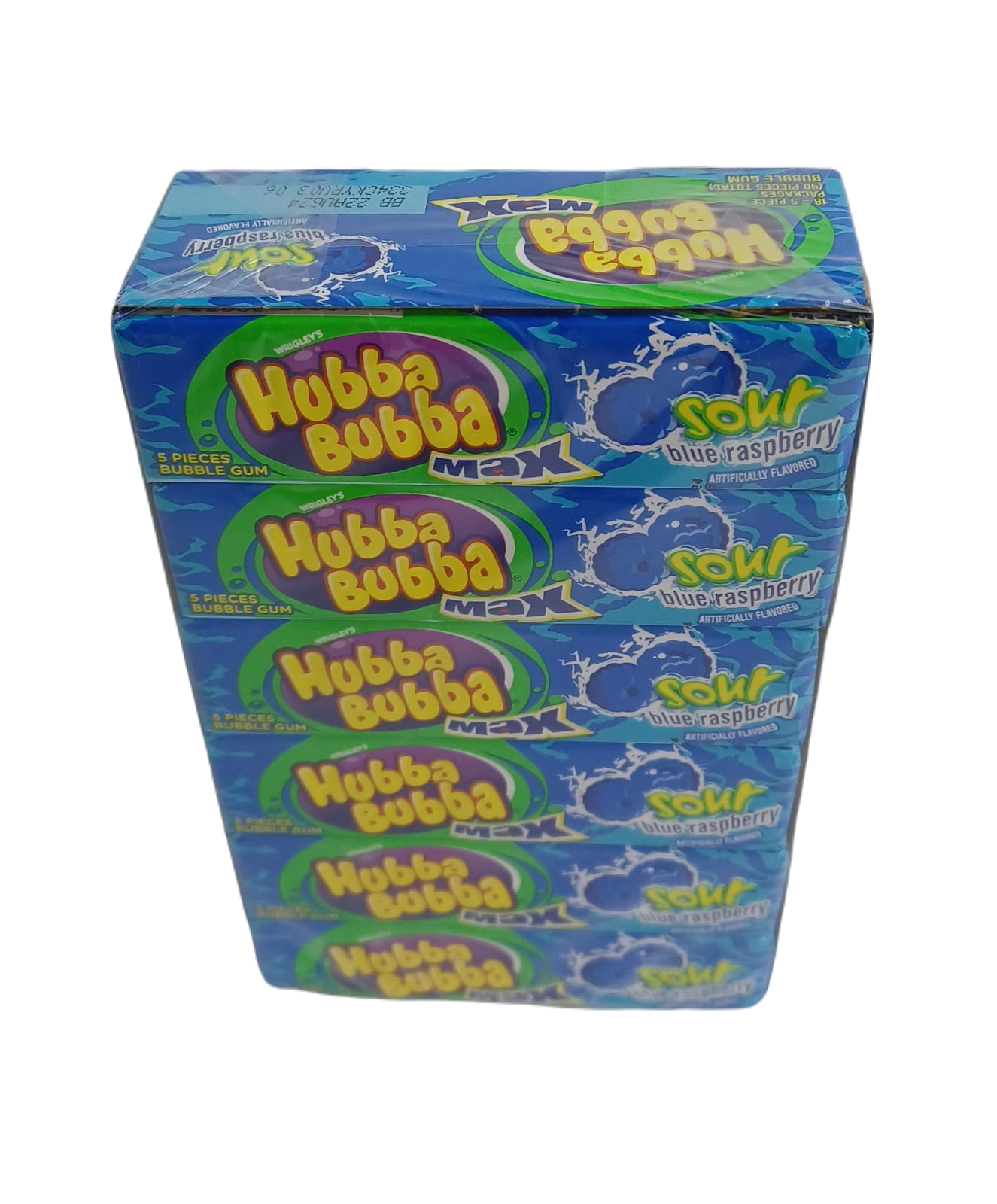 Hubba Bubba Max Sour Blue Raspberry 5pk/18ct