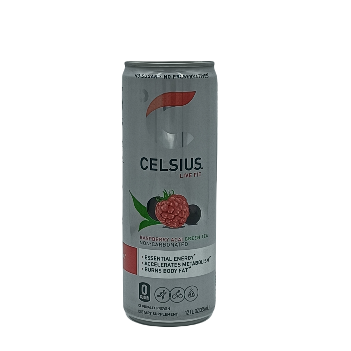 Celsius Raspberry Acai Green Tea 12oz/12ct