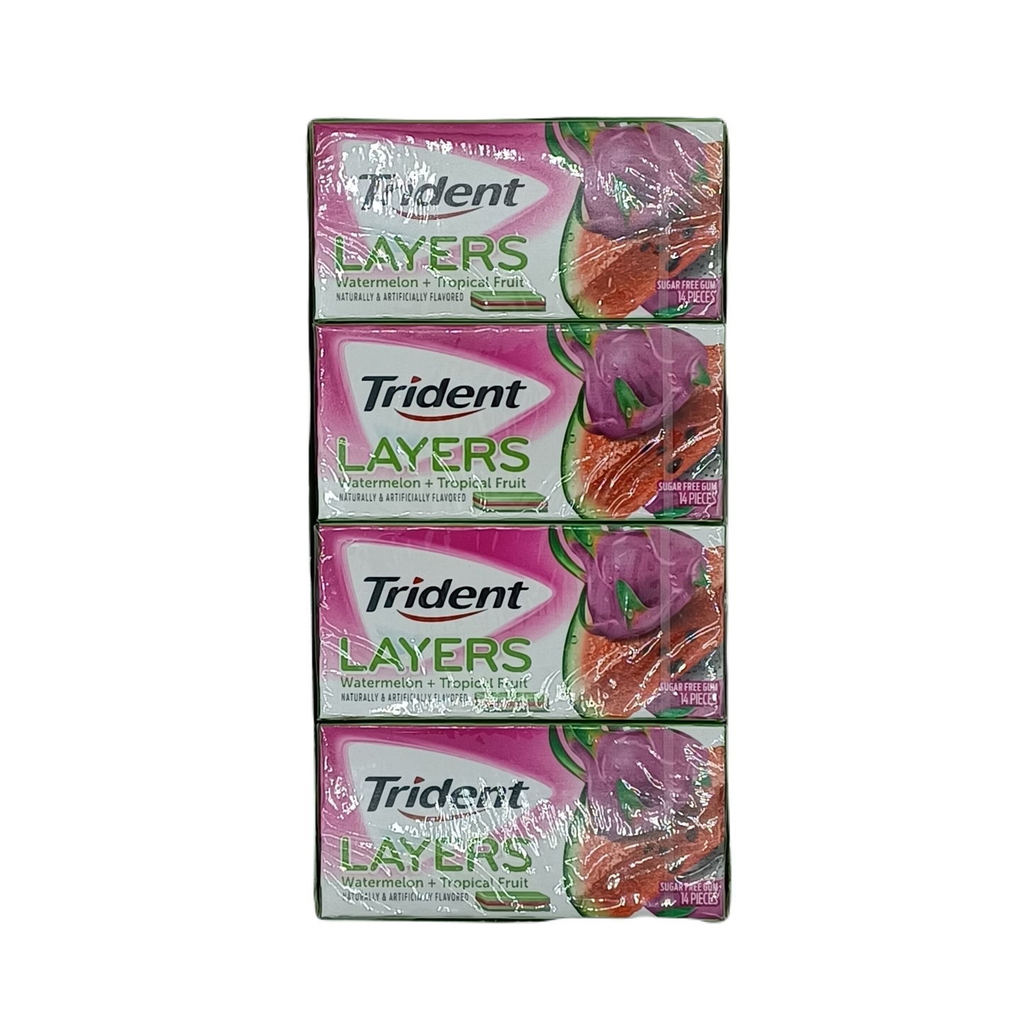Trident Layers Watermelon Tropical Fruit 14pk/12ct