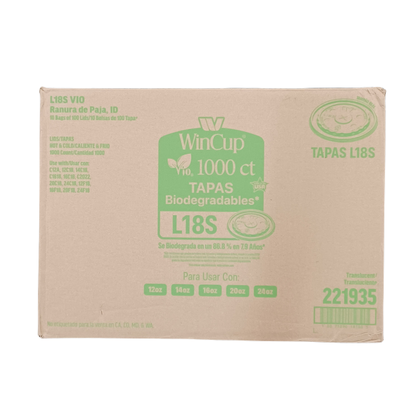 Lids L18S 20/24oz 1000ct