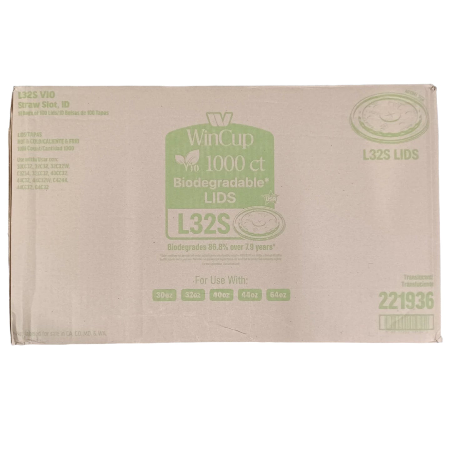 Lids L32S 32/44oz 1000ct
