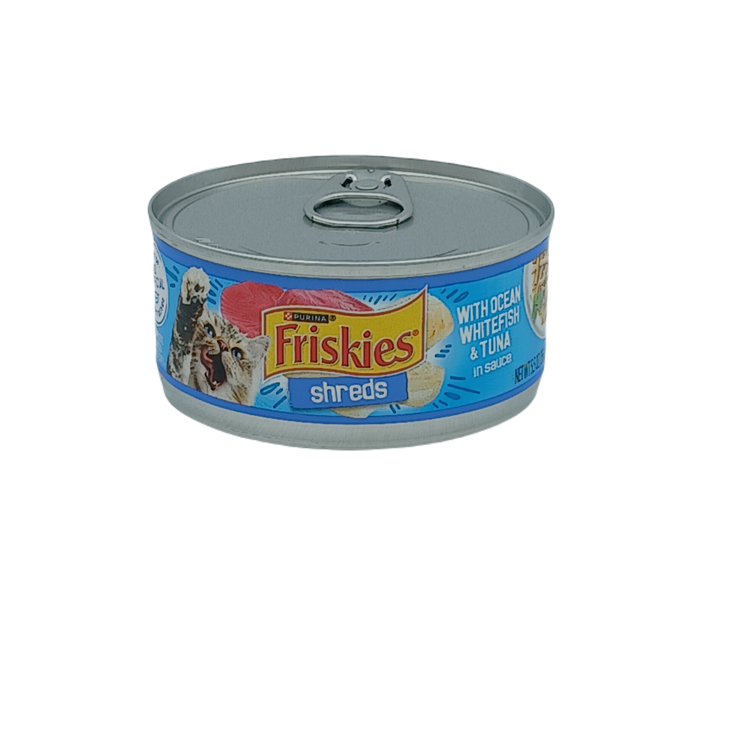 Friskies Shreds Ocean White Fish Tuna 5.5oz Can