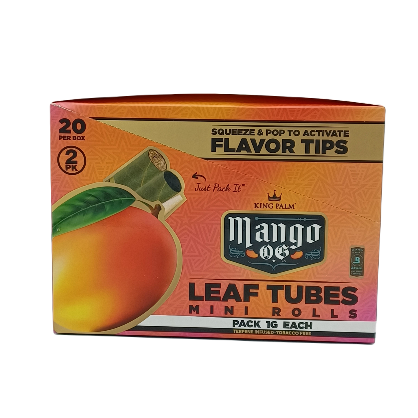 King Palm Mini Mango OG 2pk/20ct Leaf Tubes