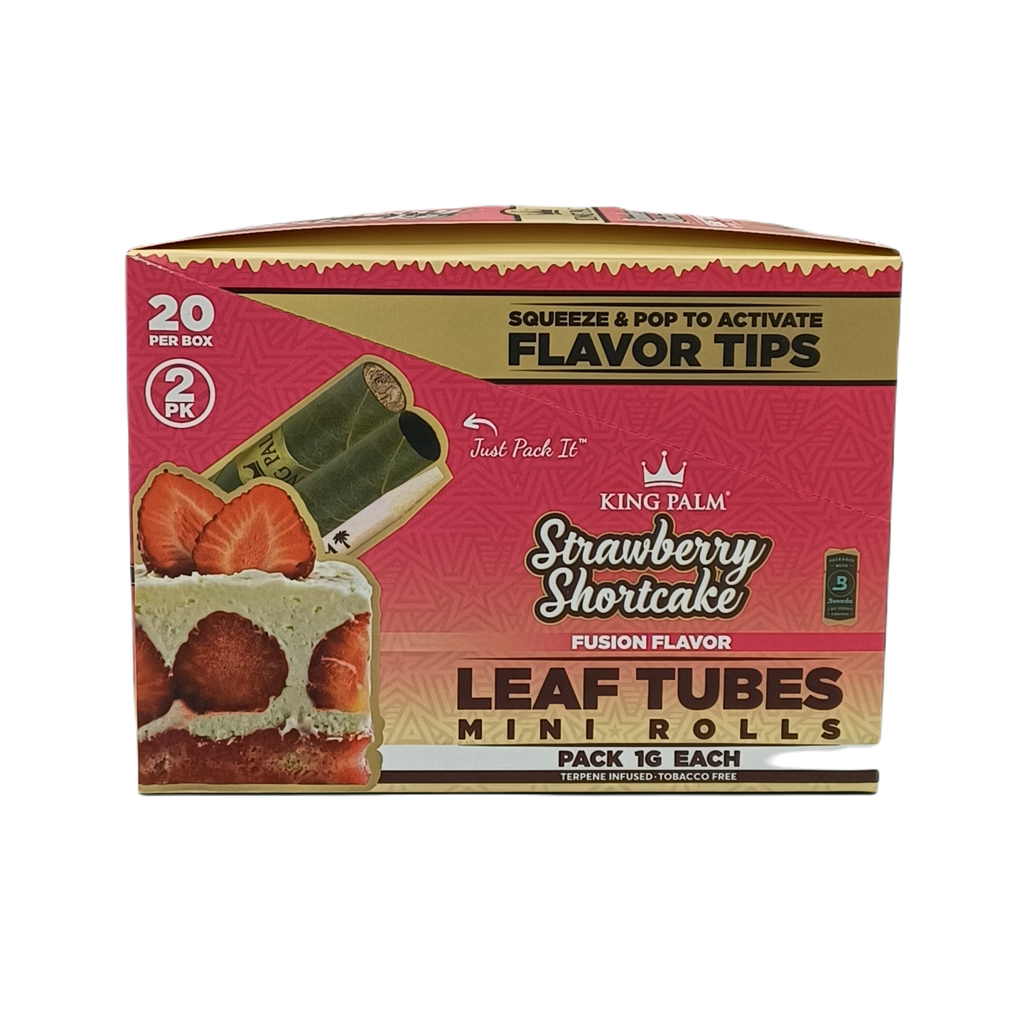 King Palm Mini Strawberry Shortcake 2pk/20ct