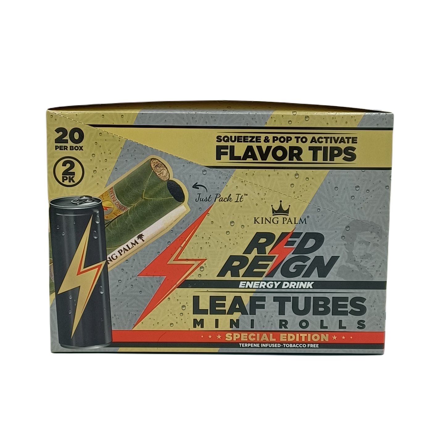 King Palm Mini Red Reign Energy Drink 2pk/20ct