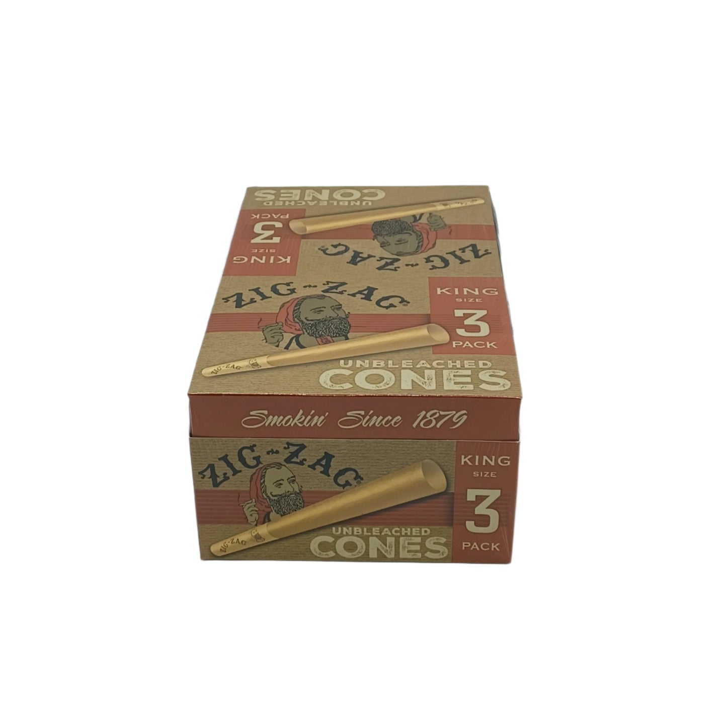Zig Zag King Size Unbleached Cones 3pk/24ct