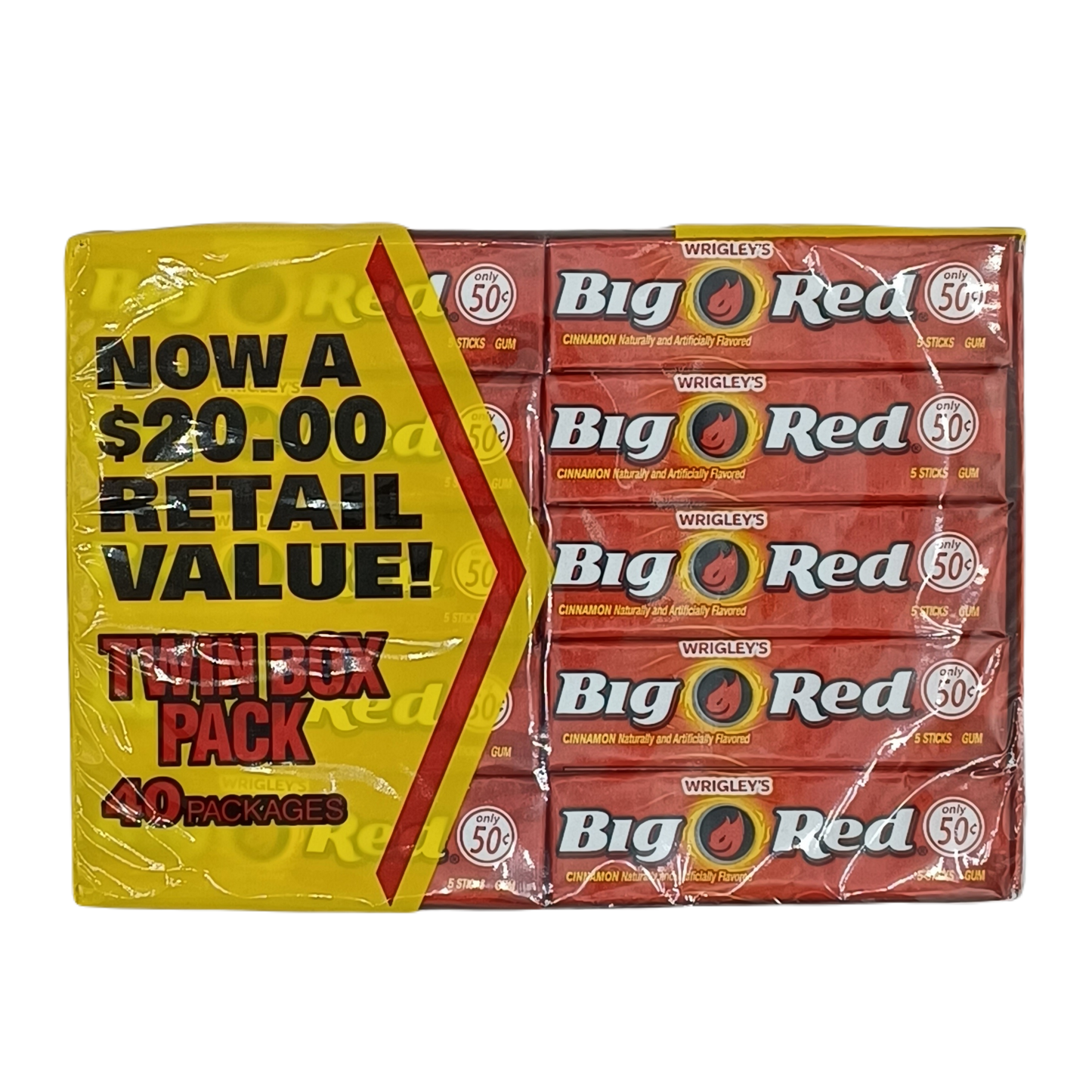 Wrigleys Big Red Twin Pack .50c 40ct