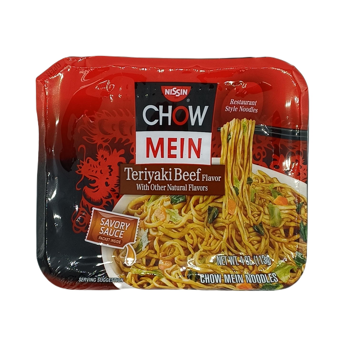 Nissin Chow Mein Teriyaki Beef 4oz/8ct