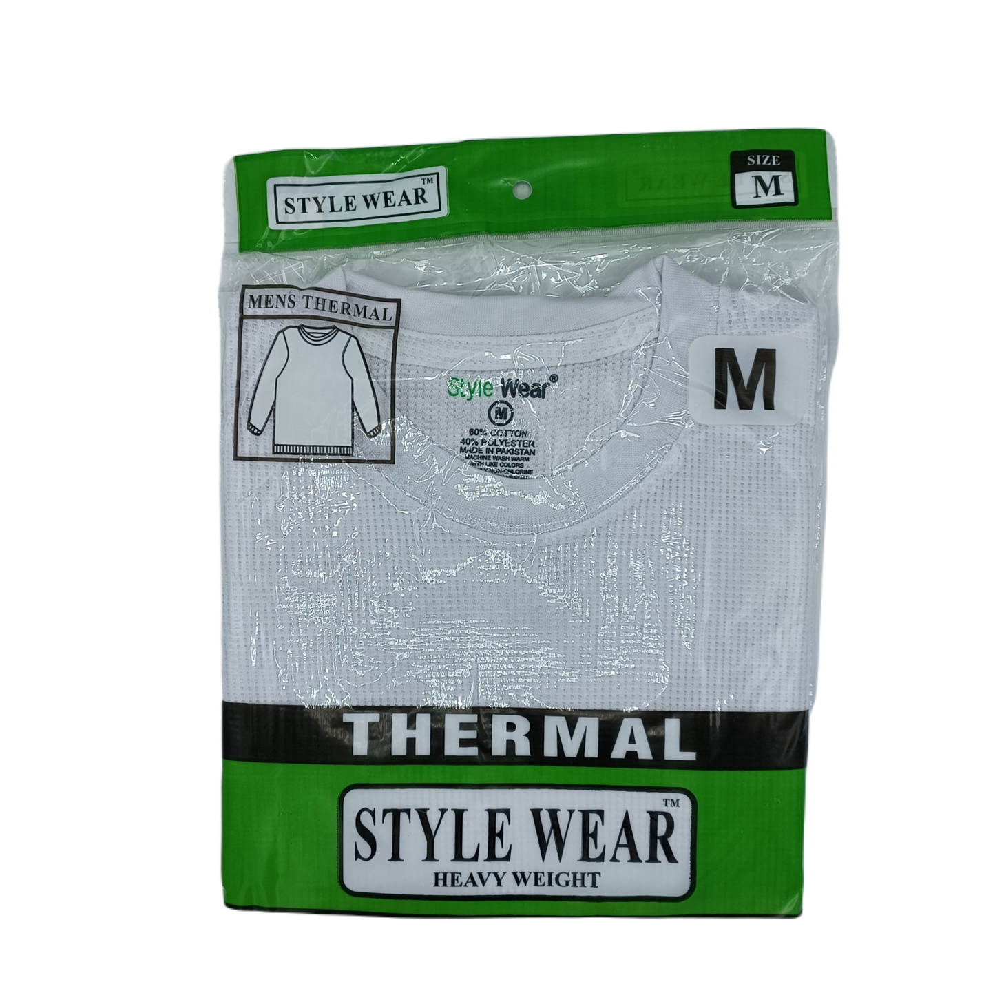 Style Wear Thermal White Medium 6ct
