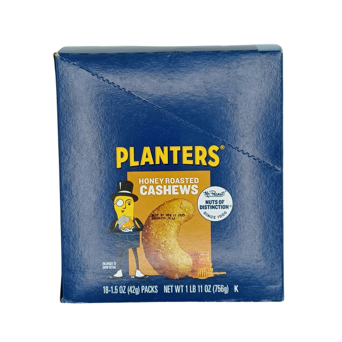 Planters Honey Roasted Cashews 1.5oz/18ct