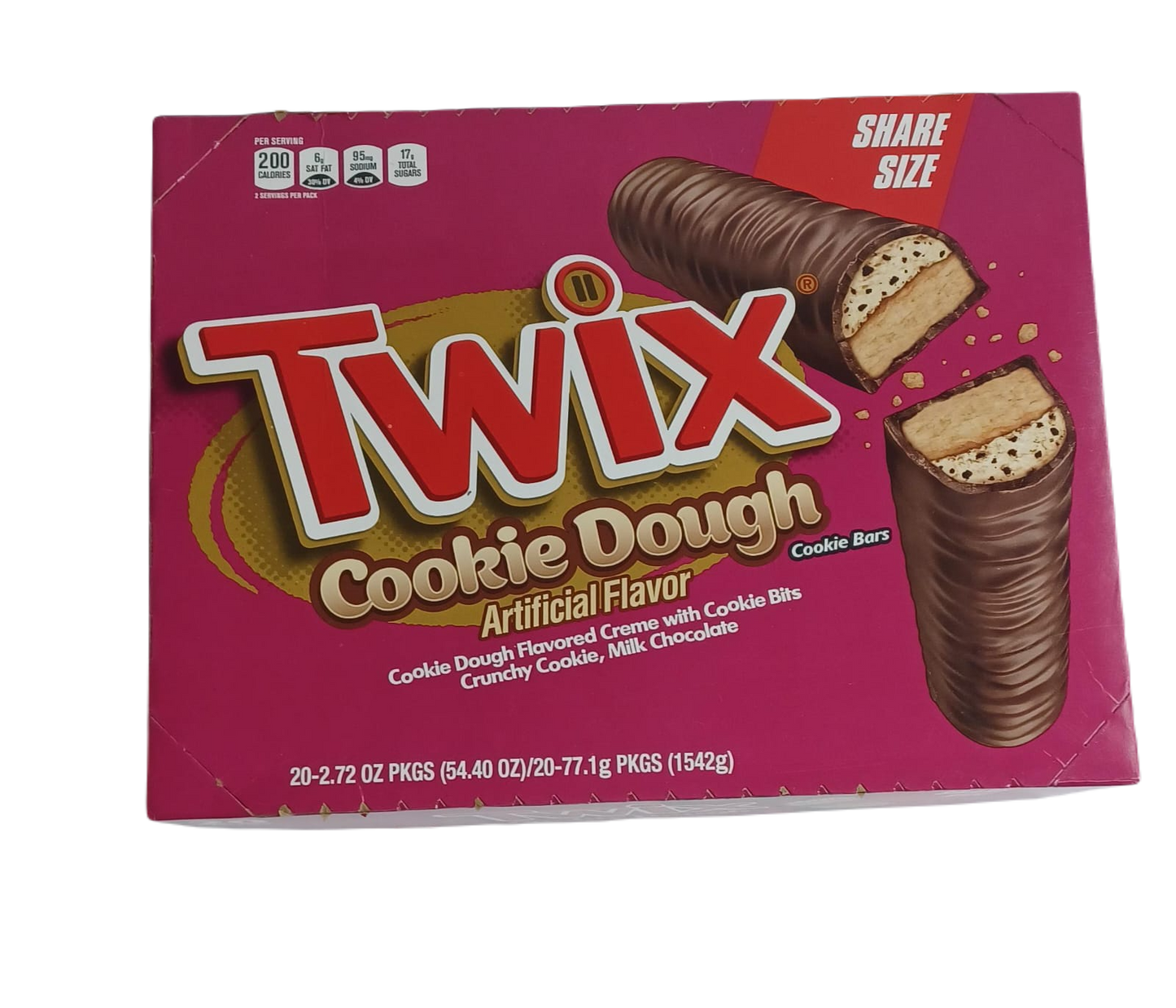 Twix Cookie Dough Share Size 2.72z/20ct