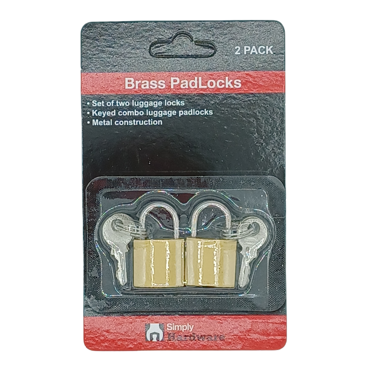 Simply Hardware Brass Pad Locks 2ct