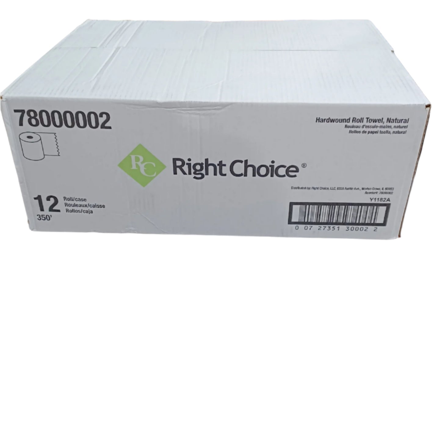 Right Choice Brown Paper Towel 350f/12ct