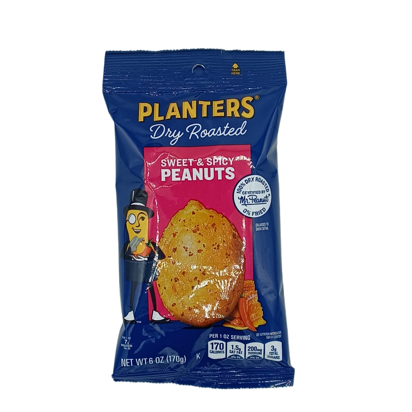 Planters Dry Roasted Sweet & Spicy PNuts 6oz/12ct