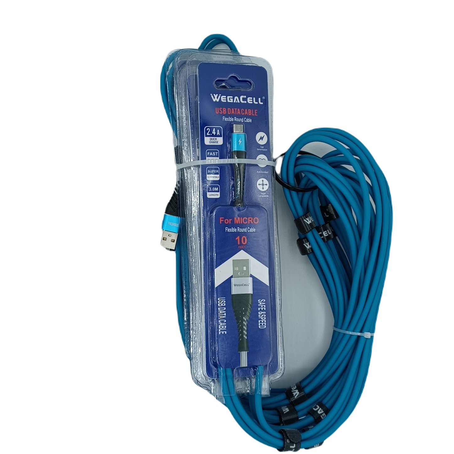 Wega Cell USB to Micro 10ft 6ct