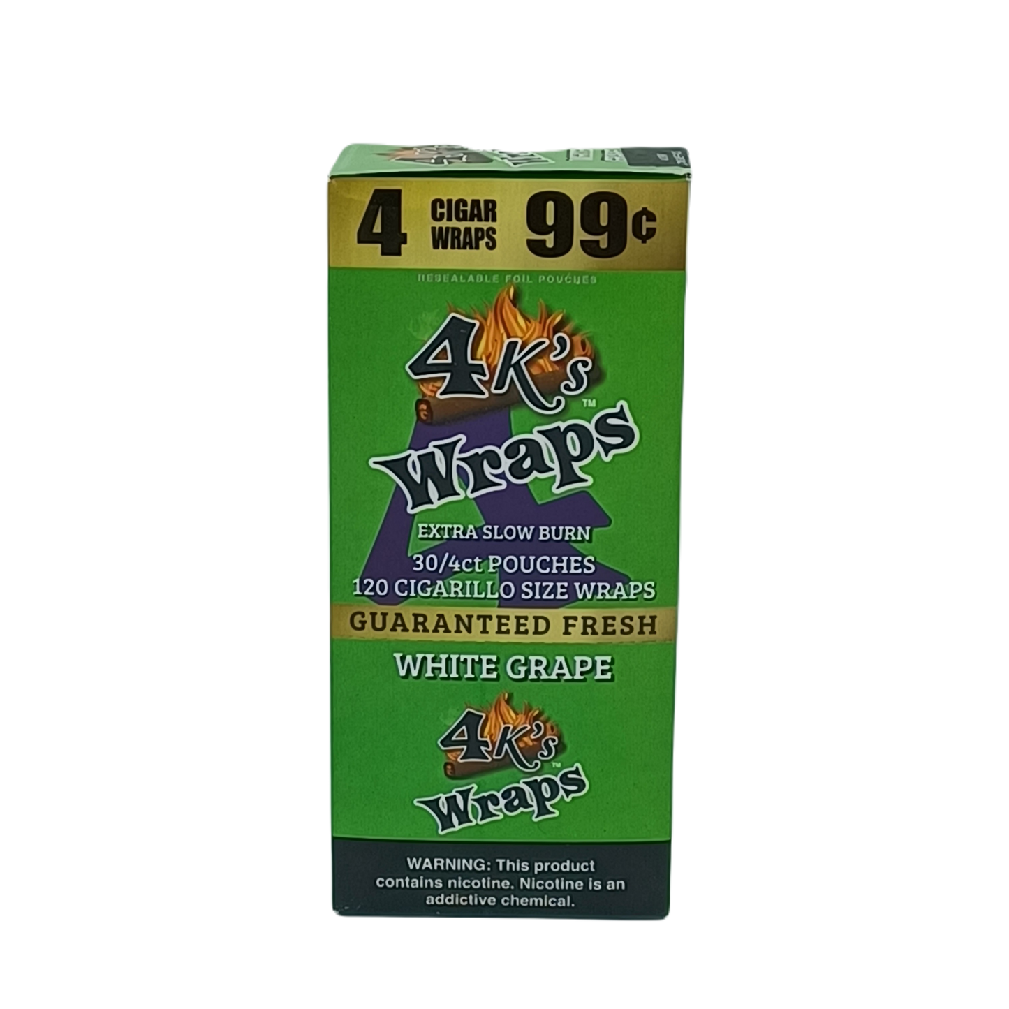 4k's Wraps White Grape 4/.99c 30/4pk