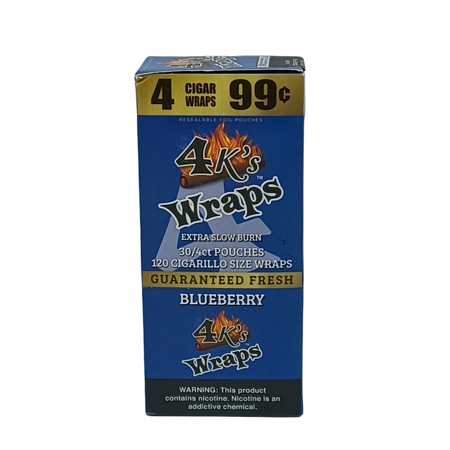 4k's Wraps Blueberry 4/.99c 30/4pk