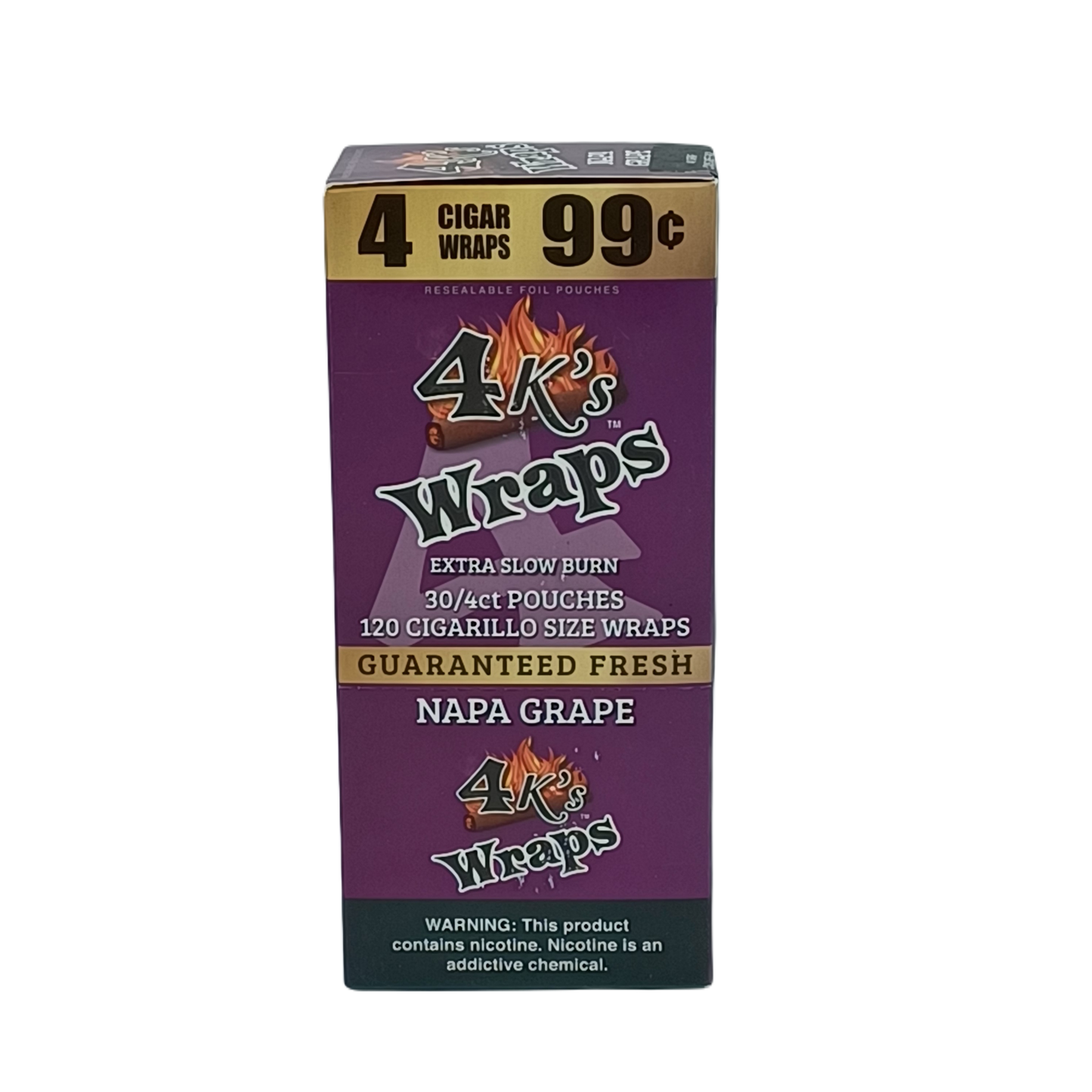 4k's Wraps Napa Grape 4/.99c 30/4pk