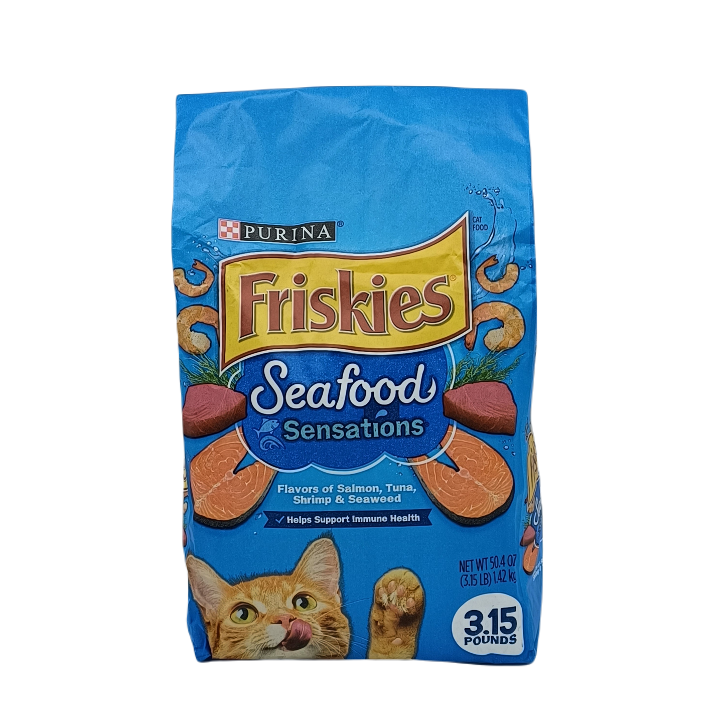 Friskies Seafood Sensation 3.15lb Cat Food Bag