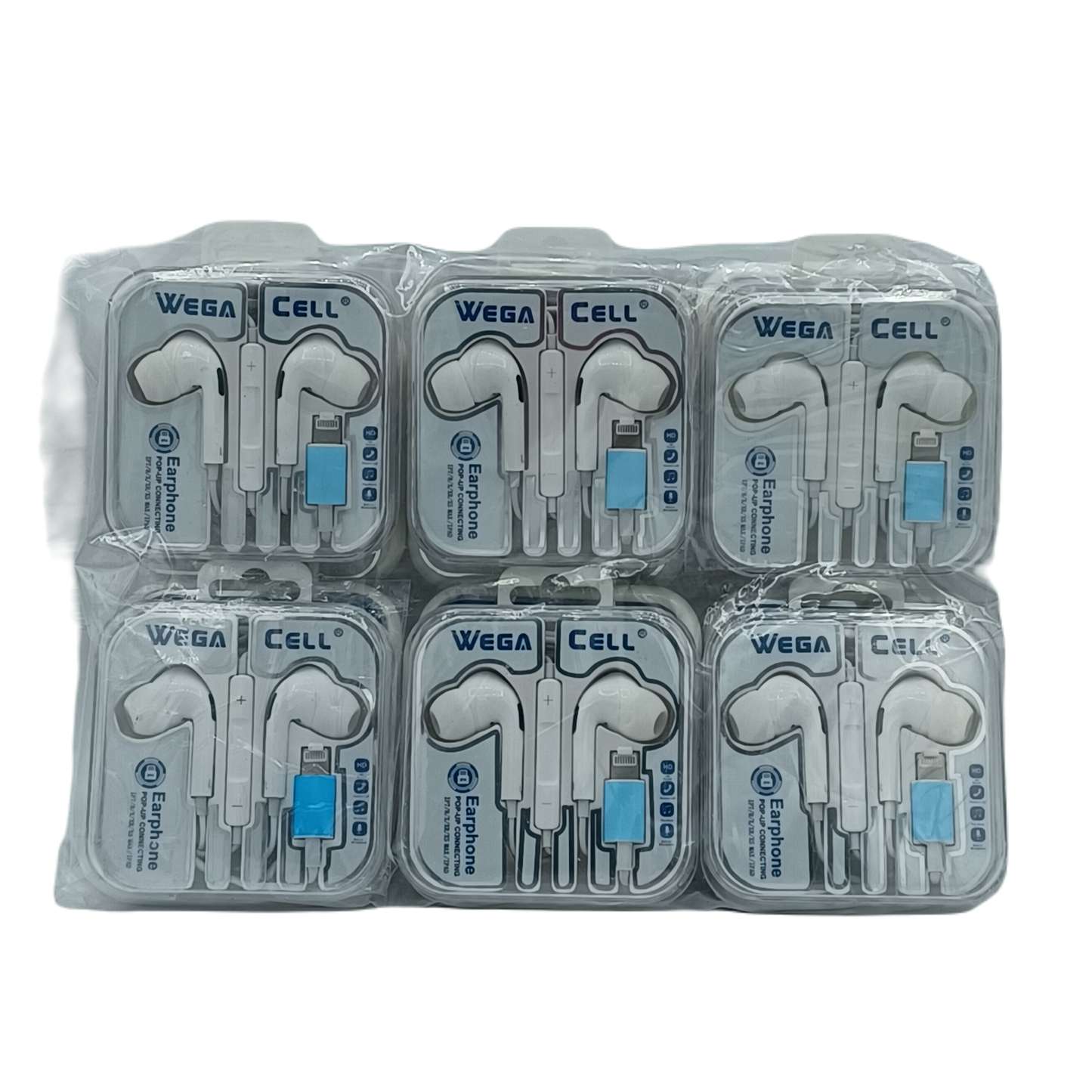 Wega Cell iPhone Popup Connecting Handsfree 12ct