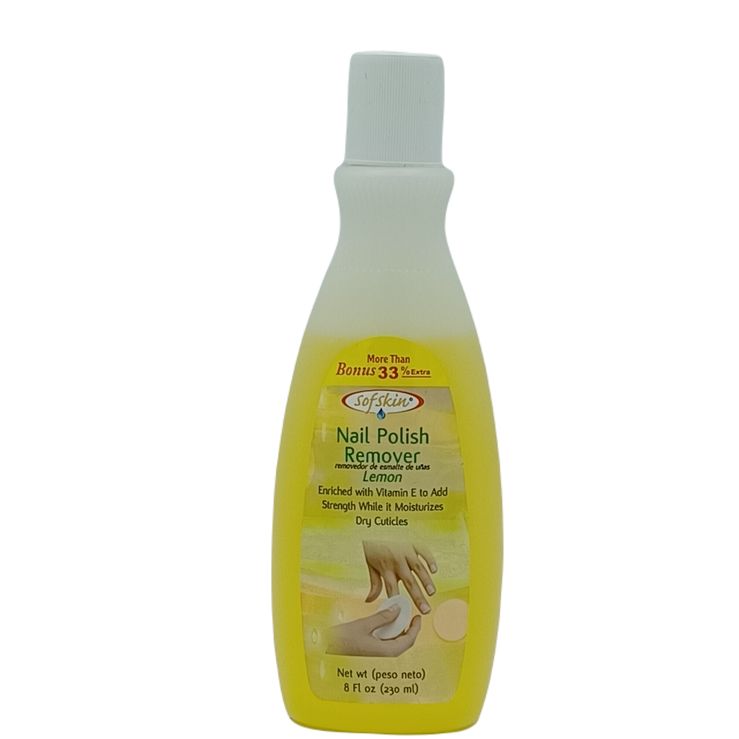 Sofskin Nail Polish Remover Lemon 8oz