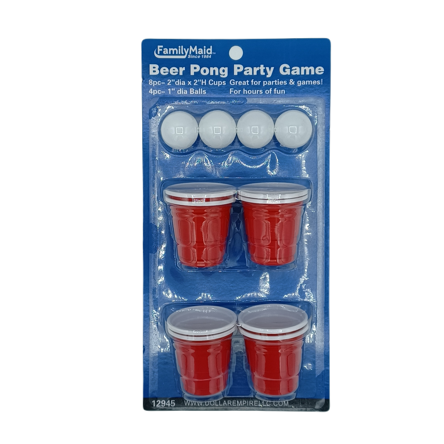 Family Maid Beer Pong Party Game Set 8cups4balls