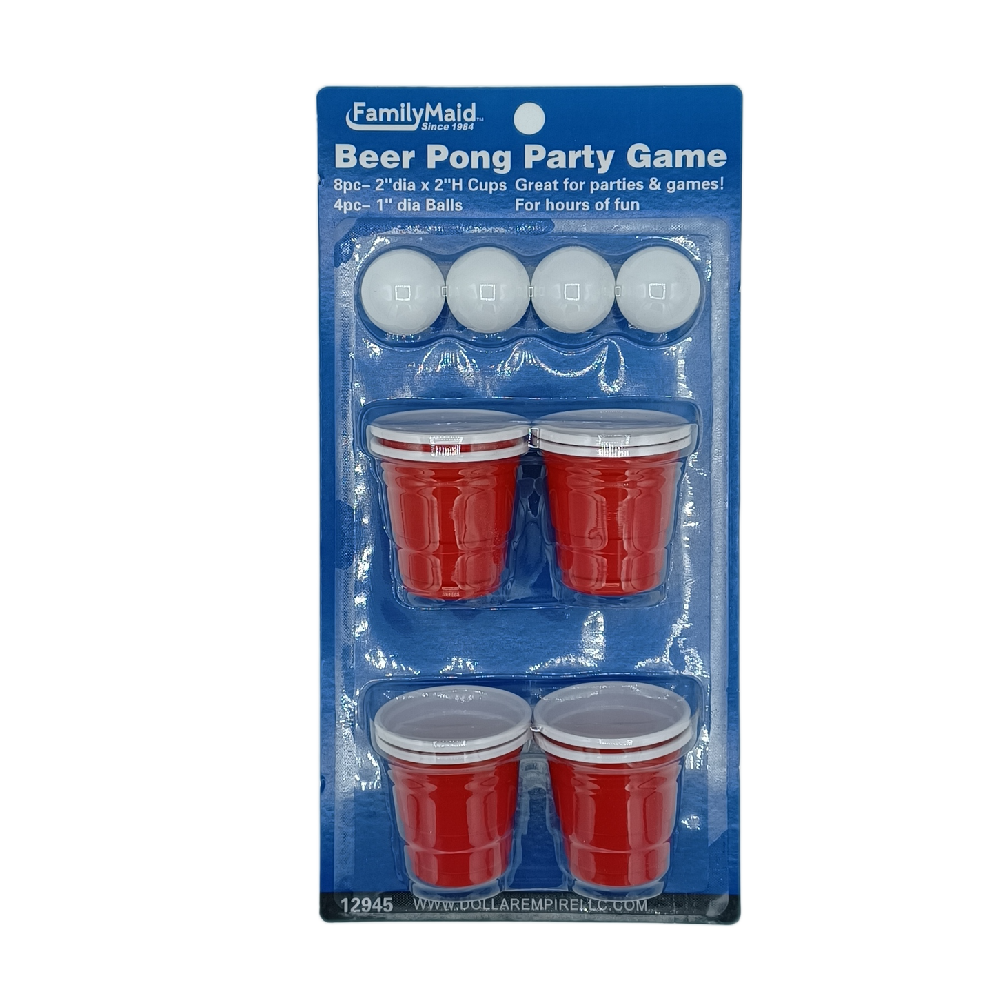 Family Maid Beer Pong Party Game Set 8cups4balls