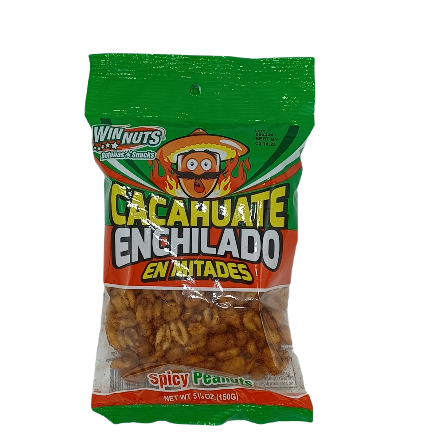 WinNuts Cacahuate Enchilado Spicy Peanuts 5.25z