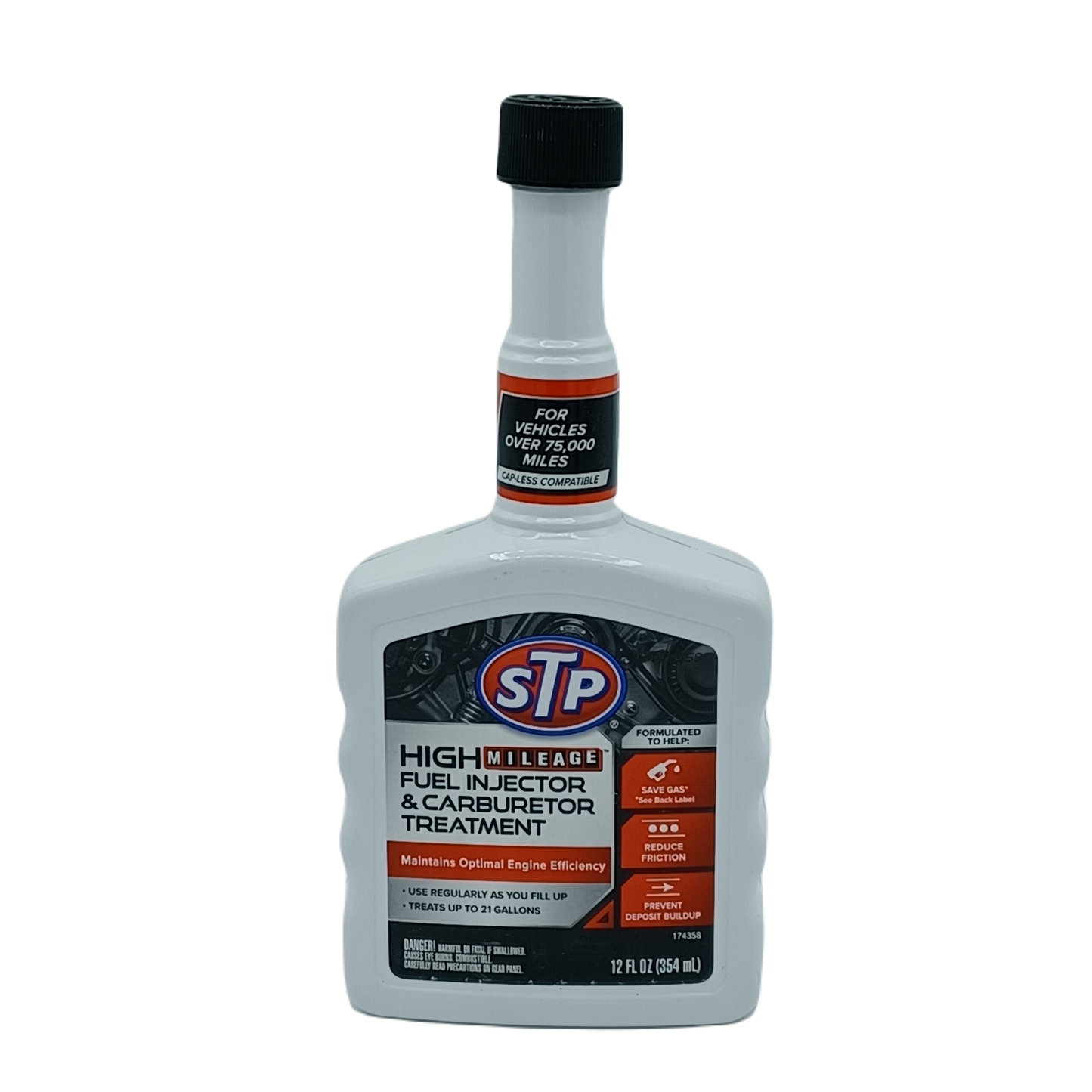 STP Fuel Injector Carburetor High Mileage 12oz/6ct