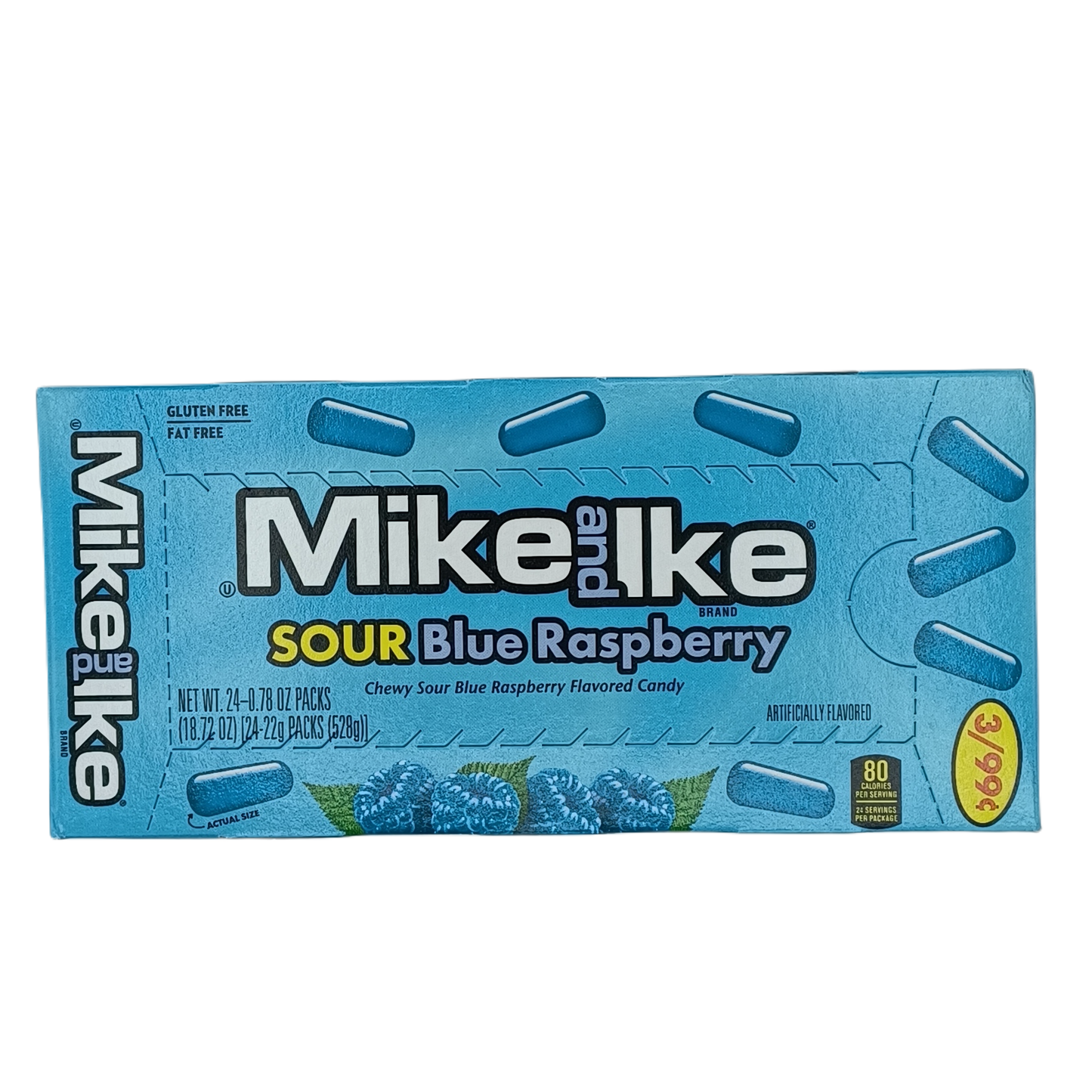 Mike and Ike Blue Raspberry 3/$99c .78oz/24ct