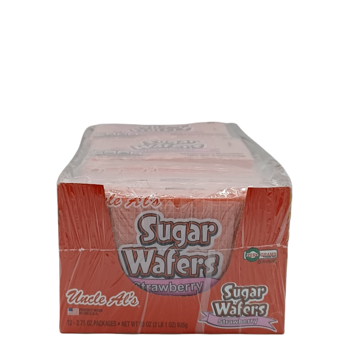 Uncle Al's Sugar Wafers Strawberry 2.75oz/12ct