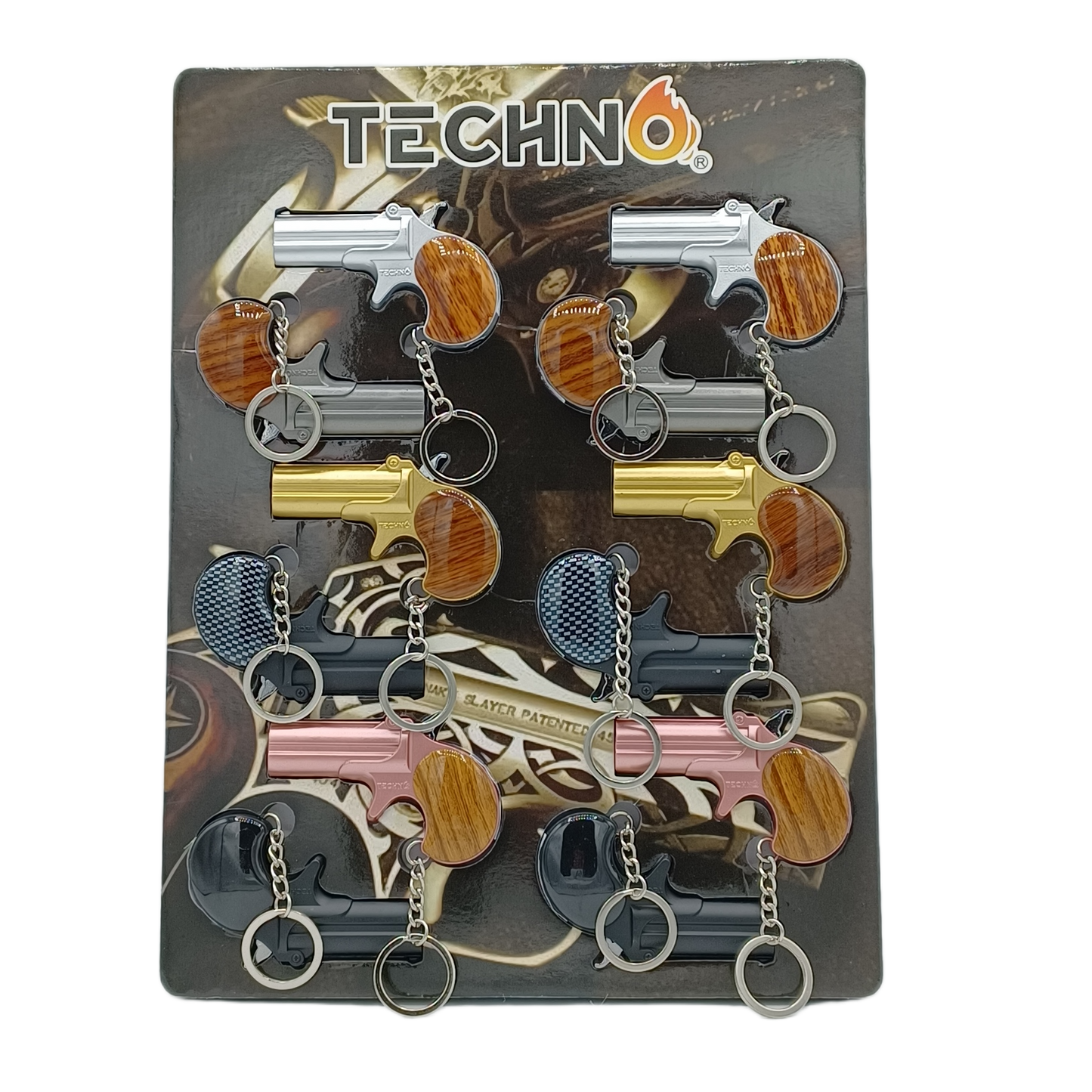 Techno Derringer Lighter 12ct