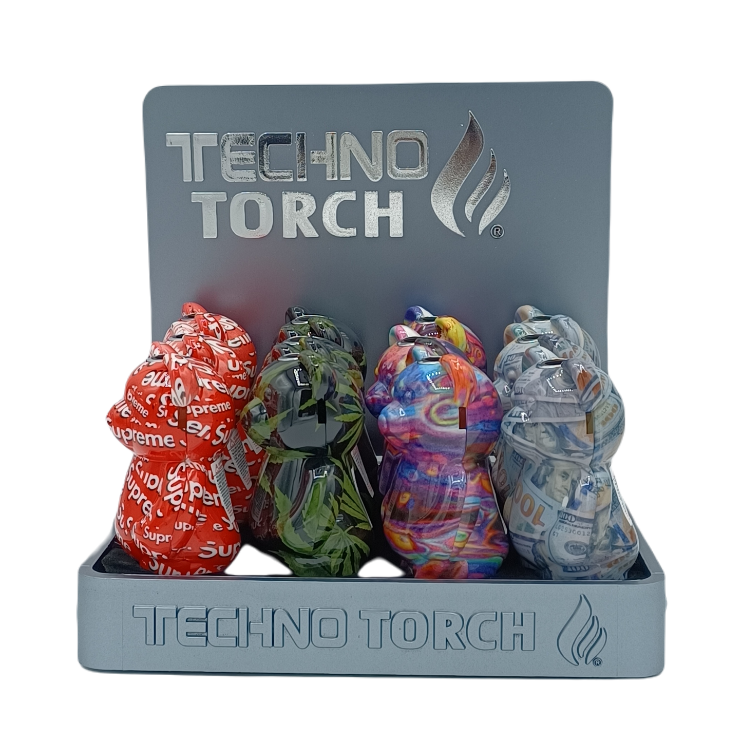 Techno Bears Lighters 12ct 19022R 19022A