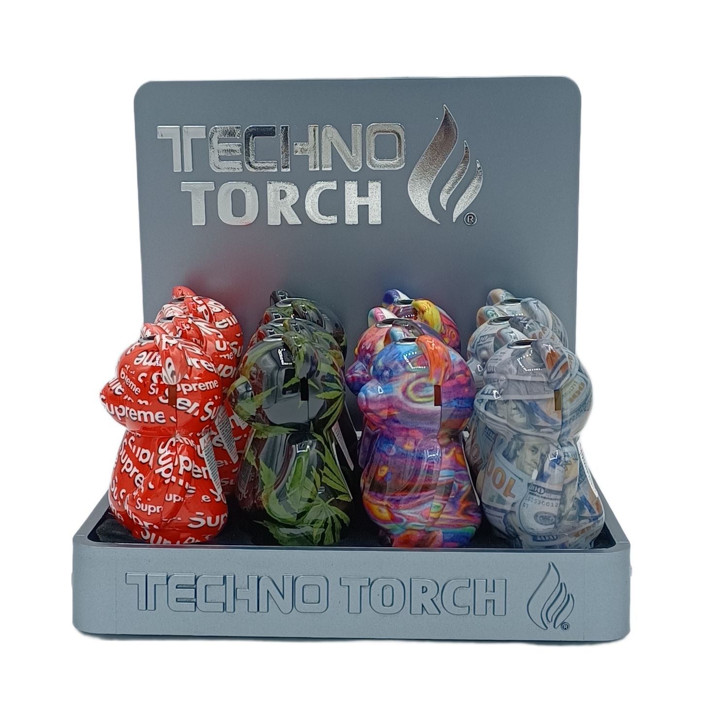 Techno Bears Lighters 12ct 19022R 19022A