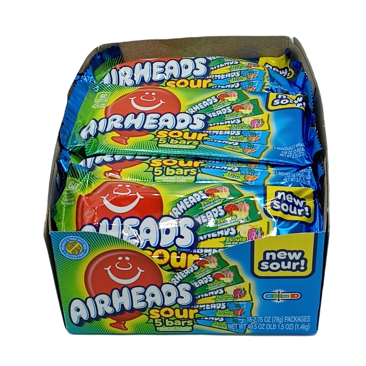 AirHeads Sour 5 Bars 2.75oz/18ct