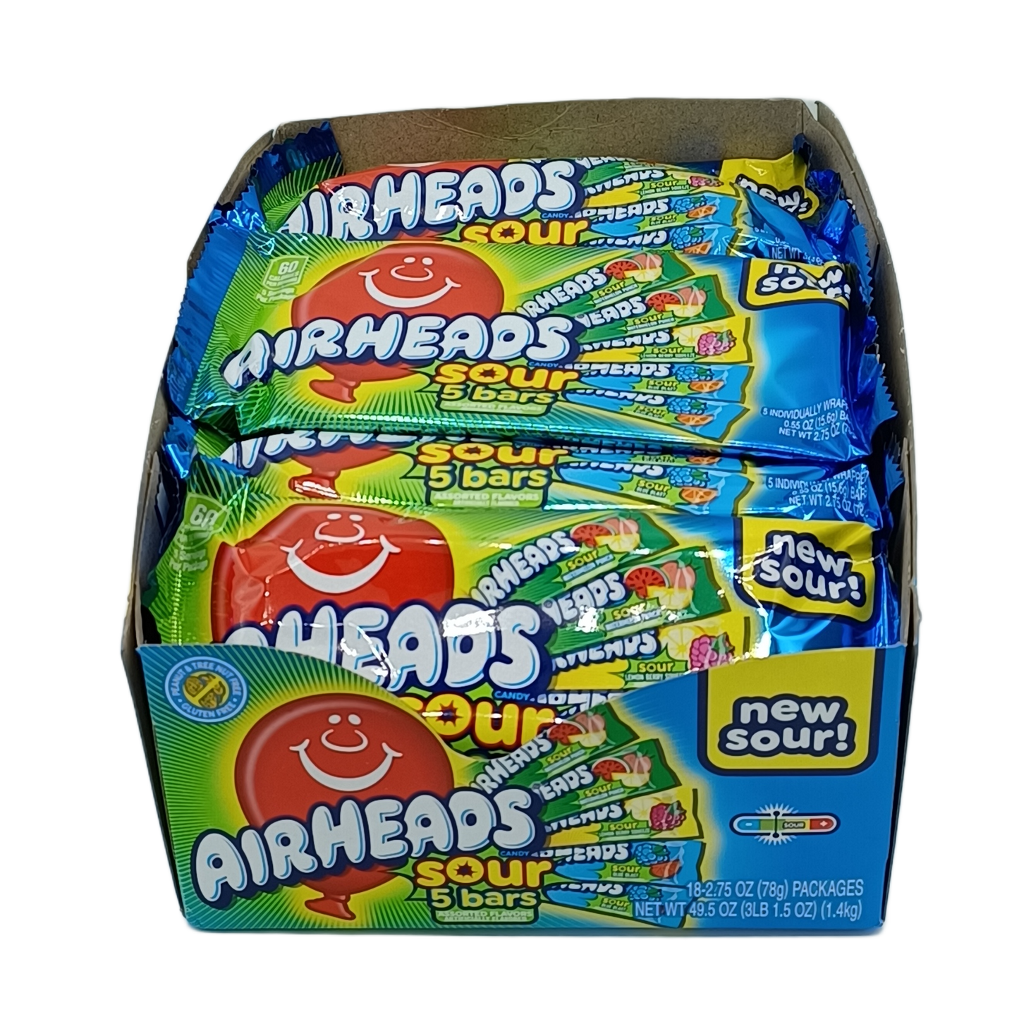 AirHeads Sour 5 Bars 2.75oz/18ct