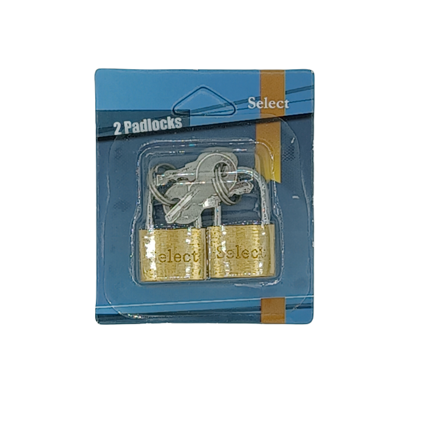 Select Brass Pad Lock 20mm 2ct Blister