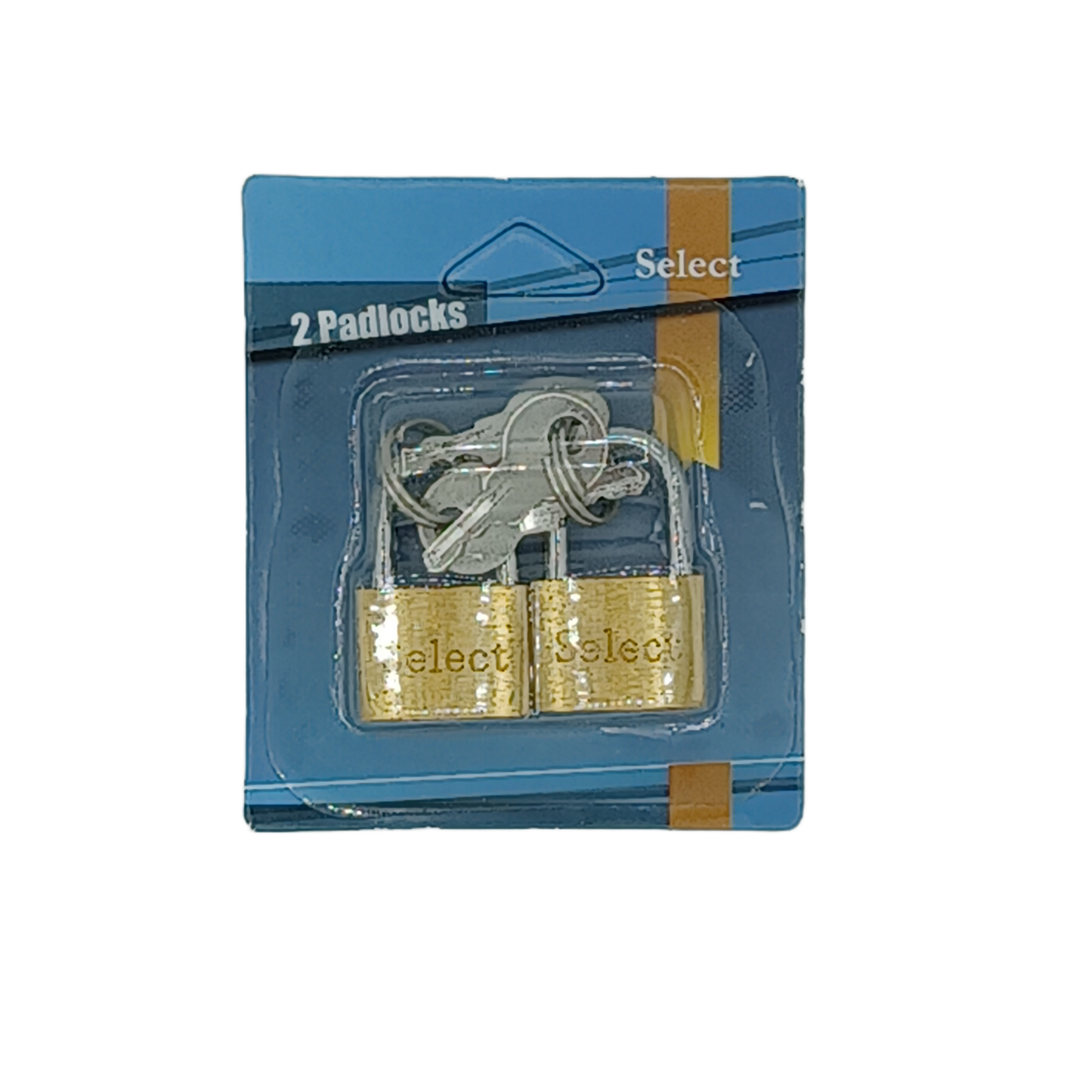 Select Brass Pad Lock 20mm 2ct Blister