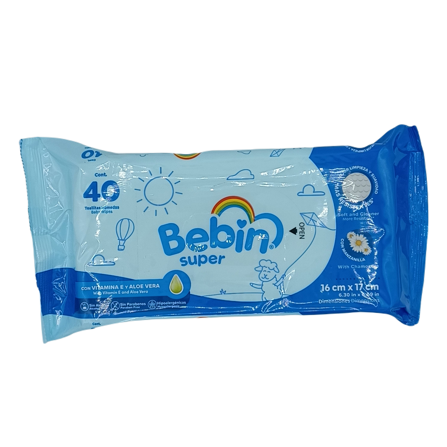 Bebin Super Wipes Vanilla 40ct